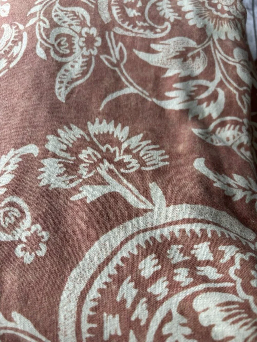 Pottery Barn Alessandra Duvet Cover Terra Cotta Orange Ivory Full Queen 2 Shams